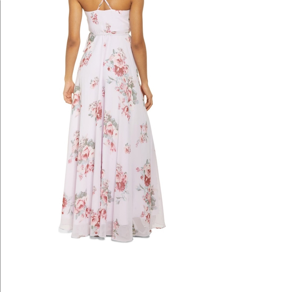 Lulu’s Floral Print Wrap Gown - with tags - Picture 6 of 7